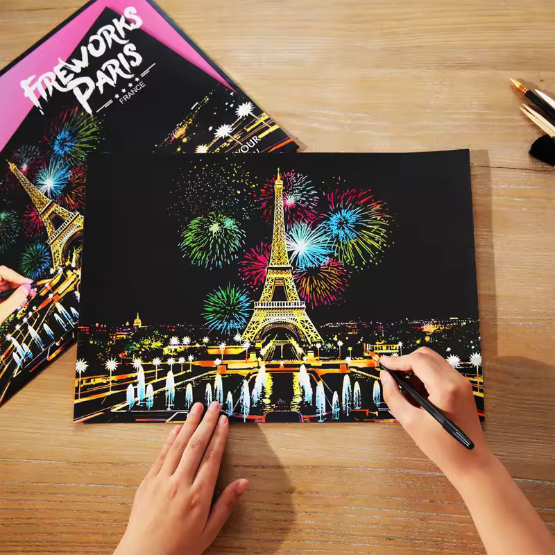 Tableaux à Gratter – Monuments & Villes du Monde (Packs au choix)