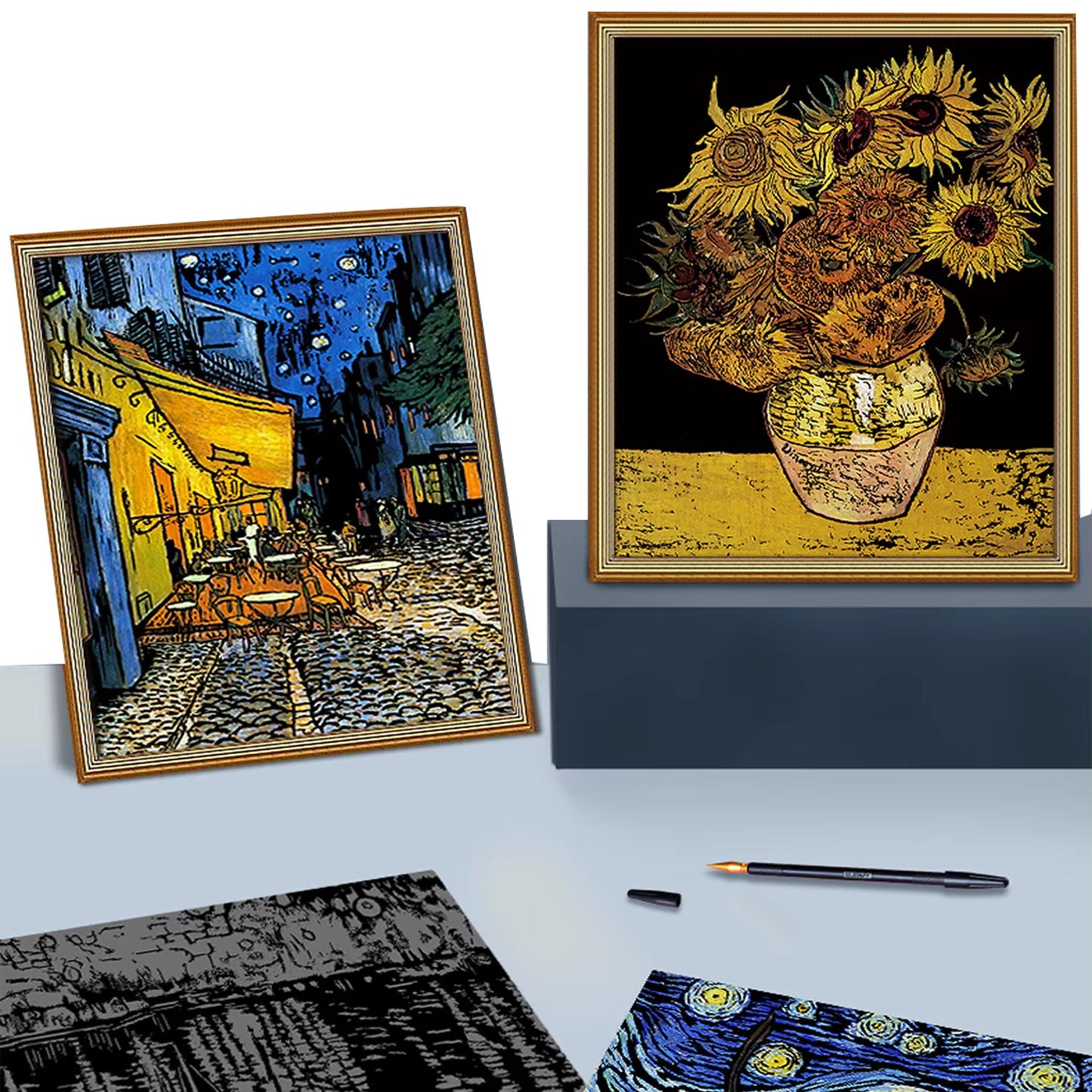 Tableaux à Gratter – Pack Van Gogh 4 œuvres emblématiques