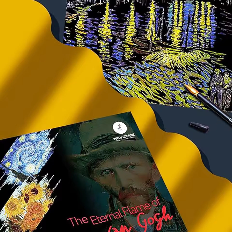 Tableaux à Gratter – Pack Van Gogh 4 œuvres emblématiques