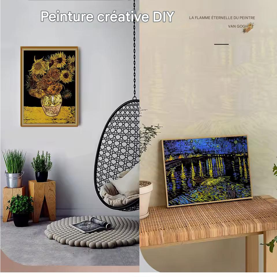Tableaux à Gratter – Pack Van Gogh 4 œuvres emblématiques